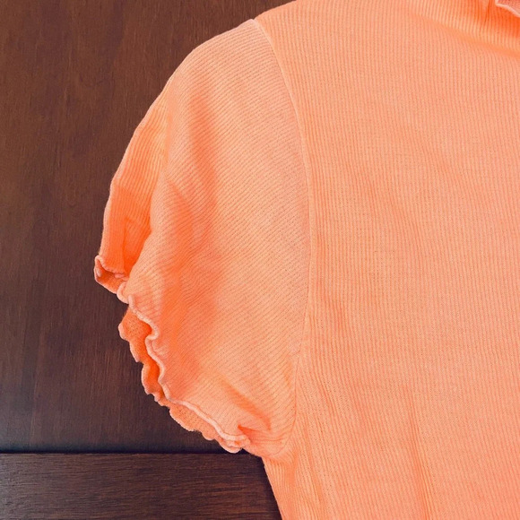Free People Movement Madeline Crop Tee Shirt Orange Size Medium/Large FLAW - Picture 5 of 8
